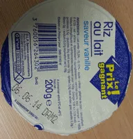 Riz au lait saveur vanille