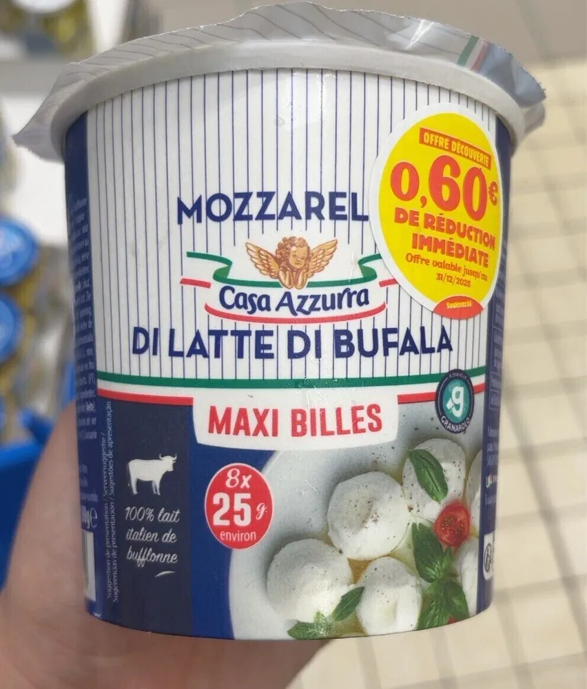 MOZZAREL DI LATTE DI BUFALA MAXI BILLES