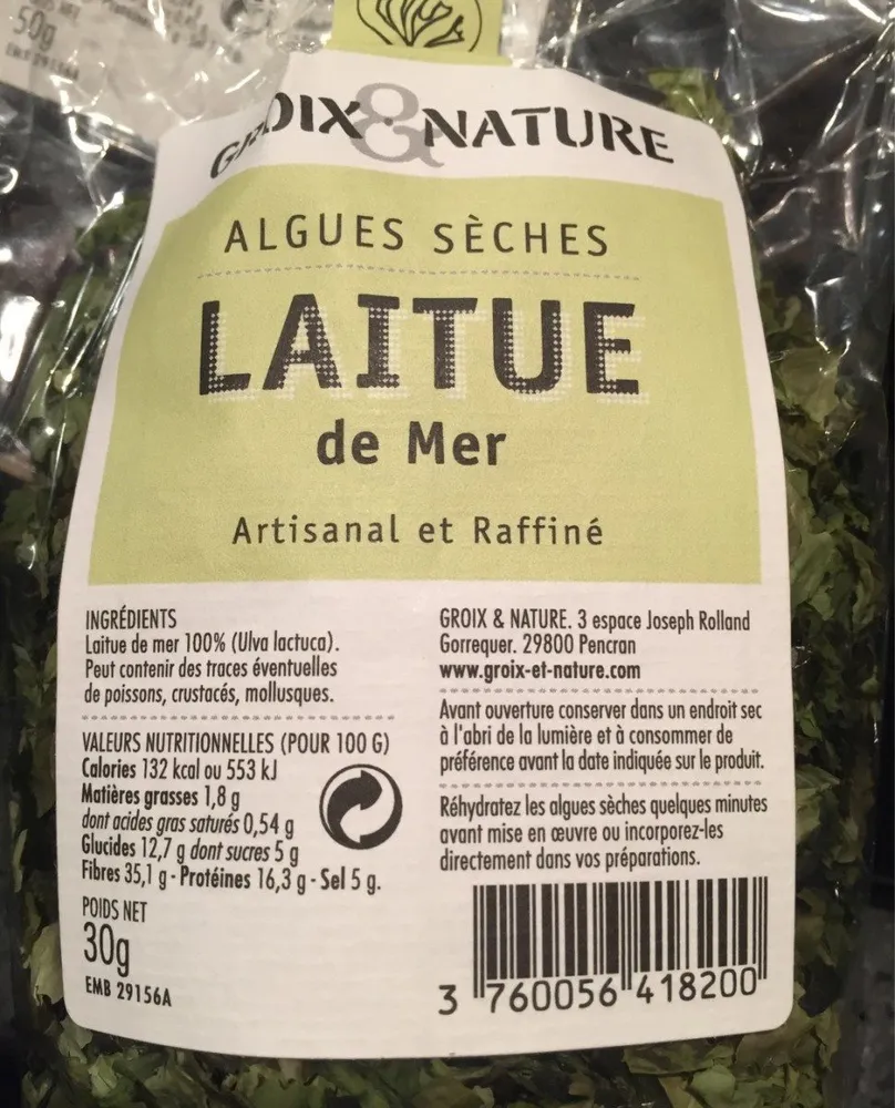 Algues laitue de mer