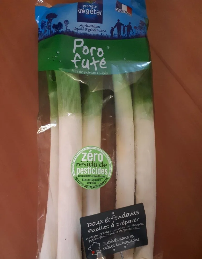 Poireaux coupés