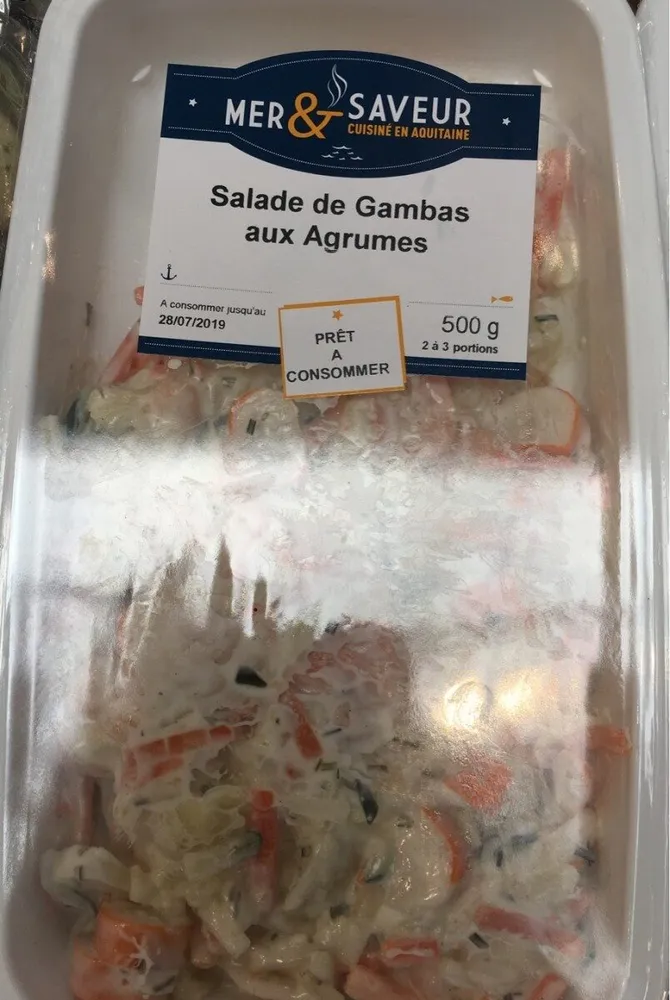 Salade de gambas aux agrumes