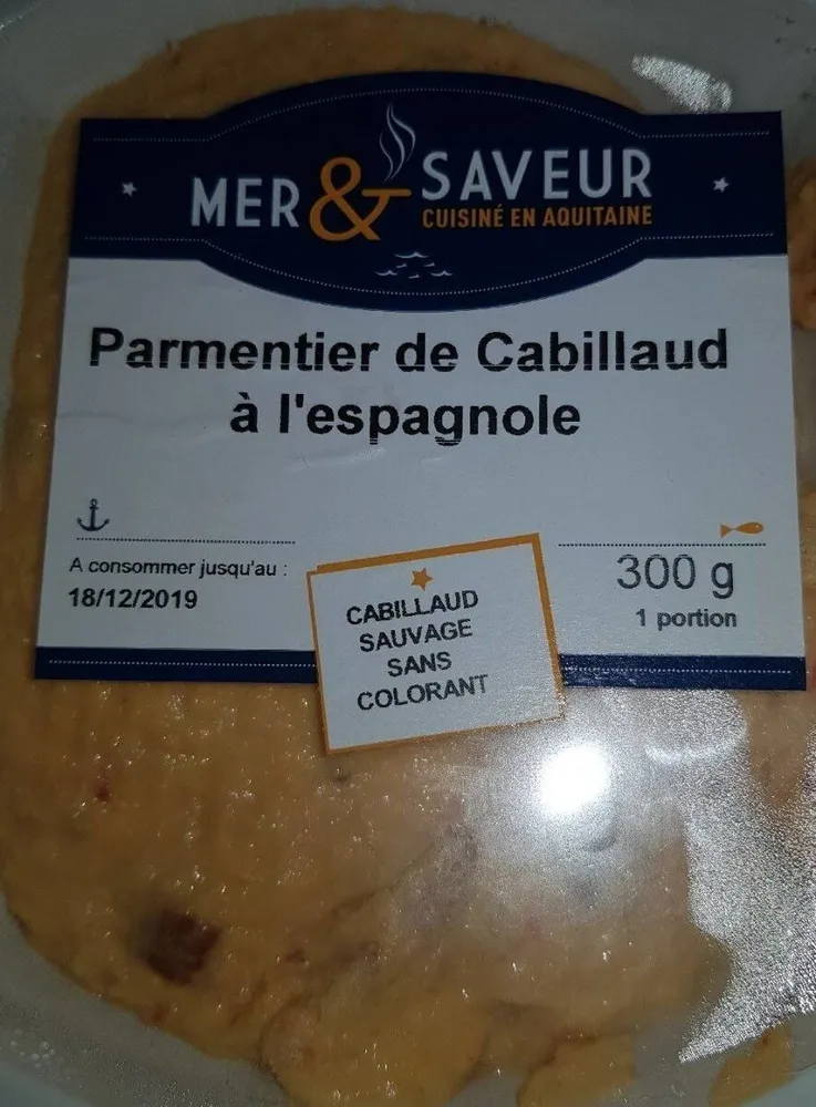Parmentier de cabillaud à l'espagnole