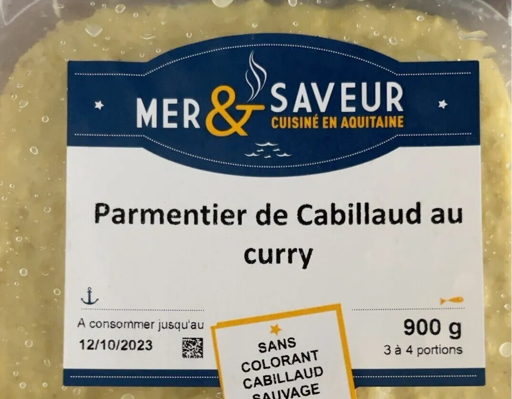 Parmentier de cabillaud au curry