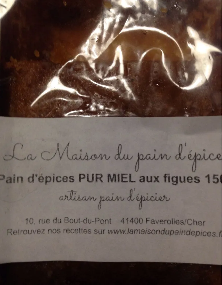 Pain d'epices pur miel aux figues