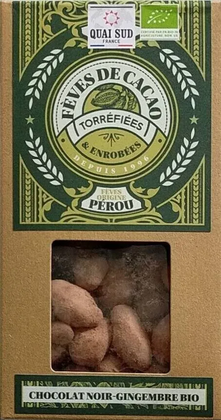 Fèves de cacao Chocolat noir - Gingembre Bio
