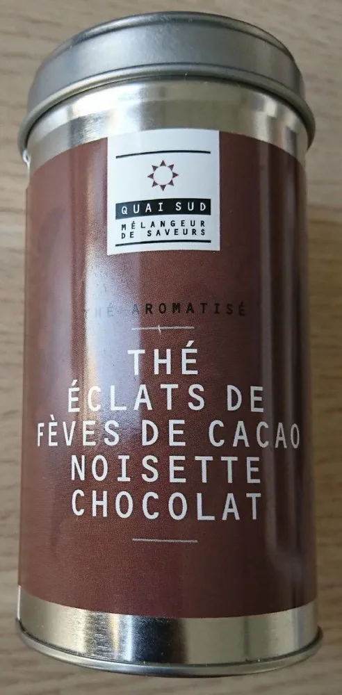 Thé éclats de fèves de cacao noisette chocolat