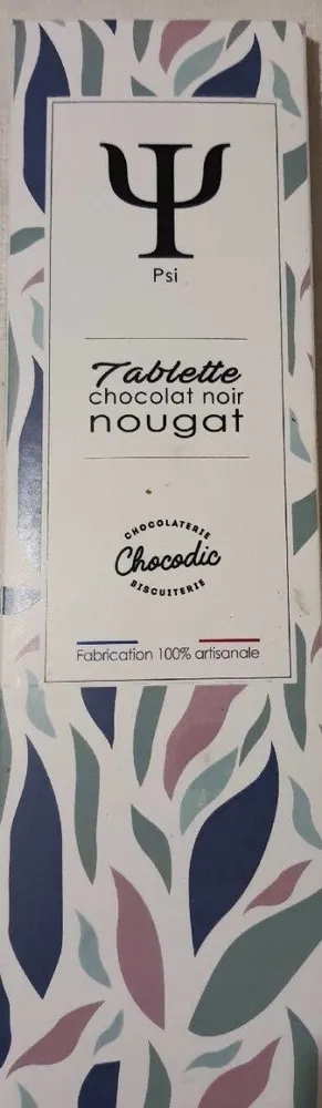 Tablette Chocolat noir nougat