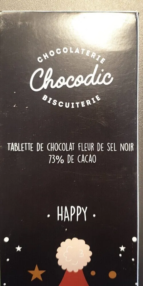 Tablette chocolat fleur de sel noir 73%