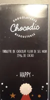 Tablette chocolat fleur de sel noir 73%