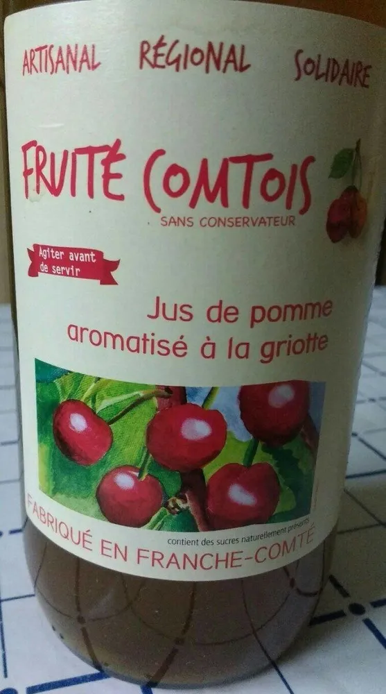 Jus de pomme aromatisé à la griotte