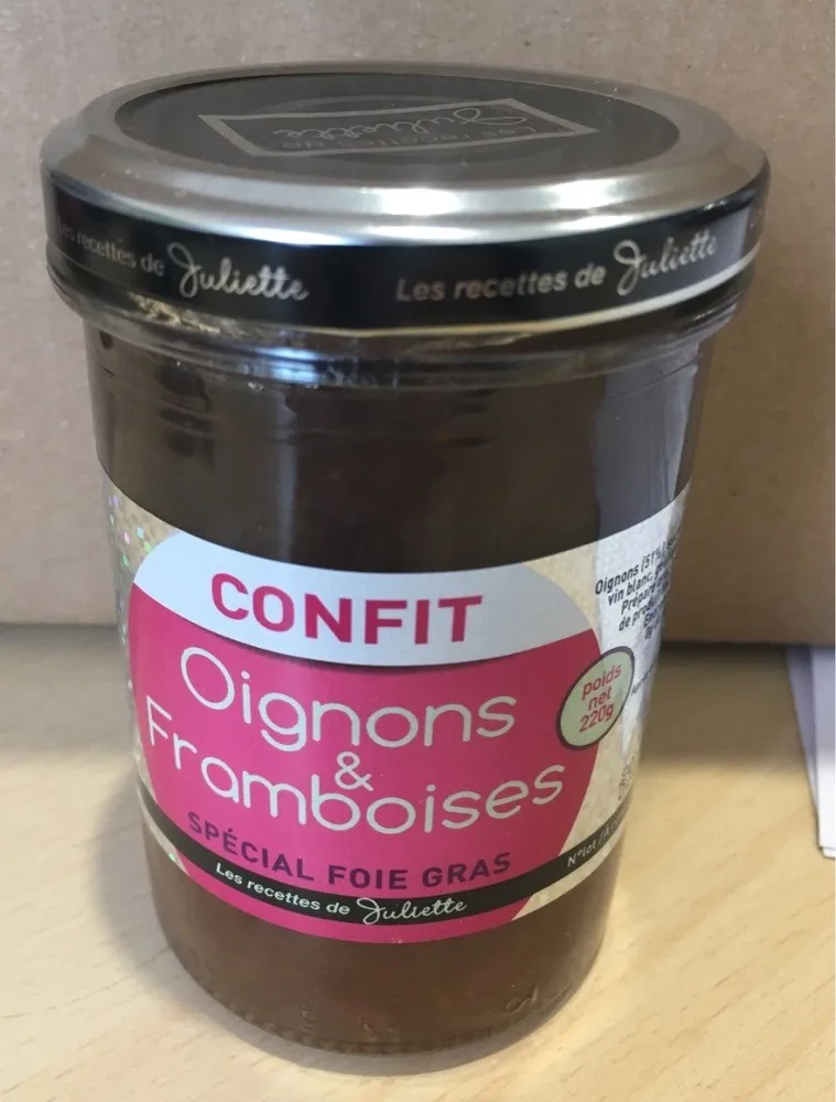 Confit oignons & framboises
