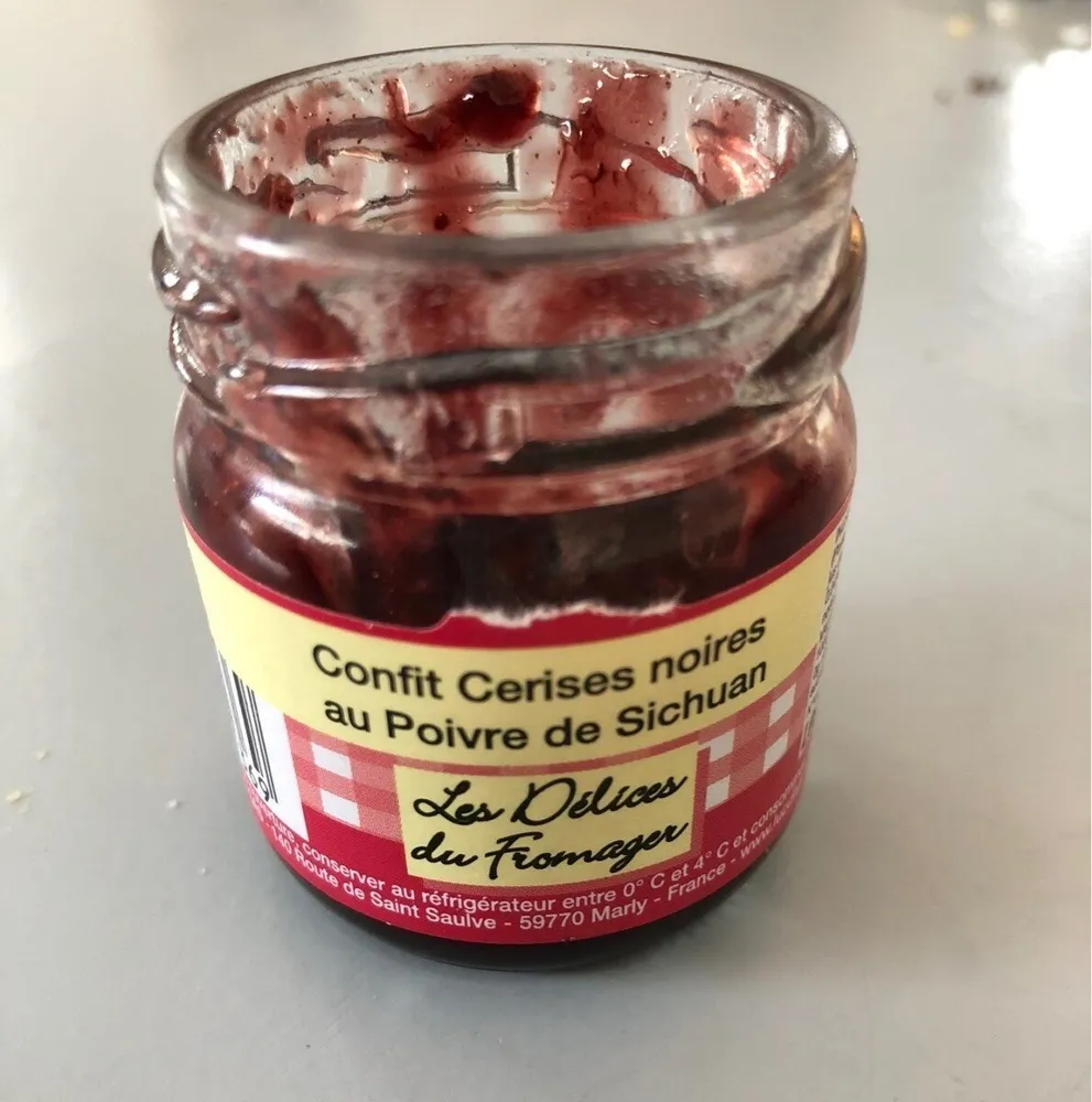Confit cerises noires au poivre de Sishuan
