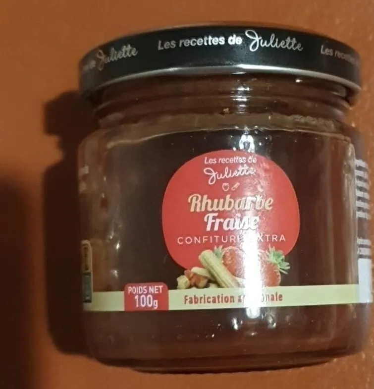 Confiture extra rhubarbe et fraise