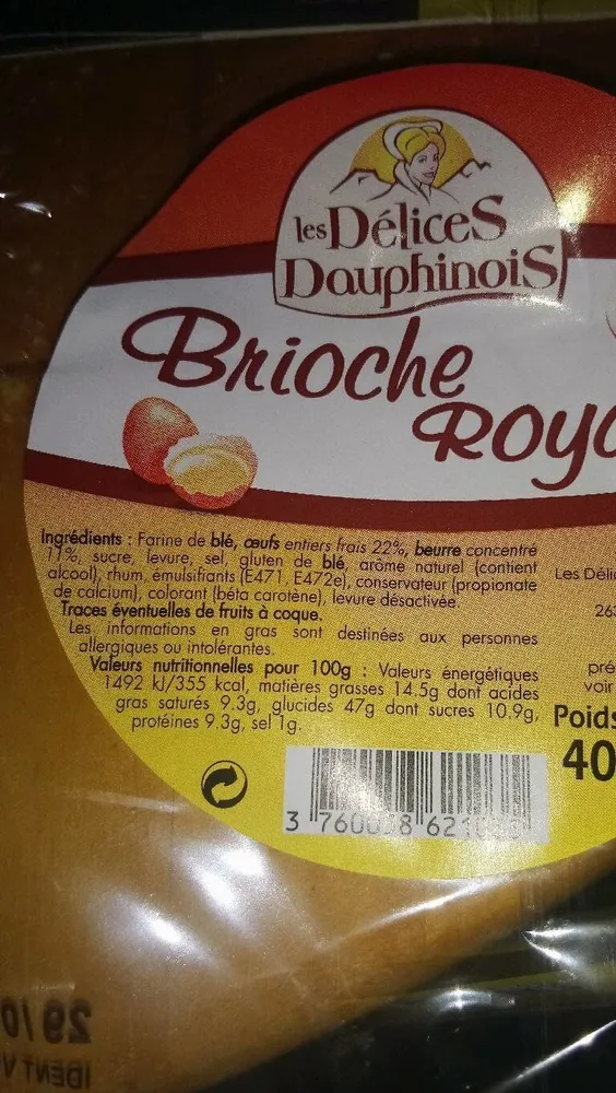 Les Delices Dauphinois, Brioche Royale, au levain, l'unite de