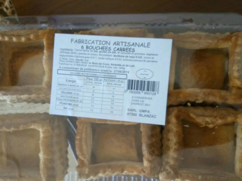 Bouchées carrées