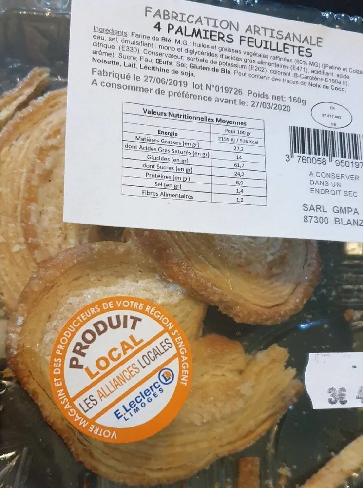 Palmiers feuilletés