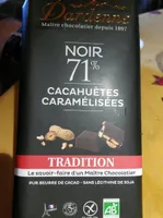Chocolat noir 71 % avec cacahuètes