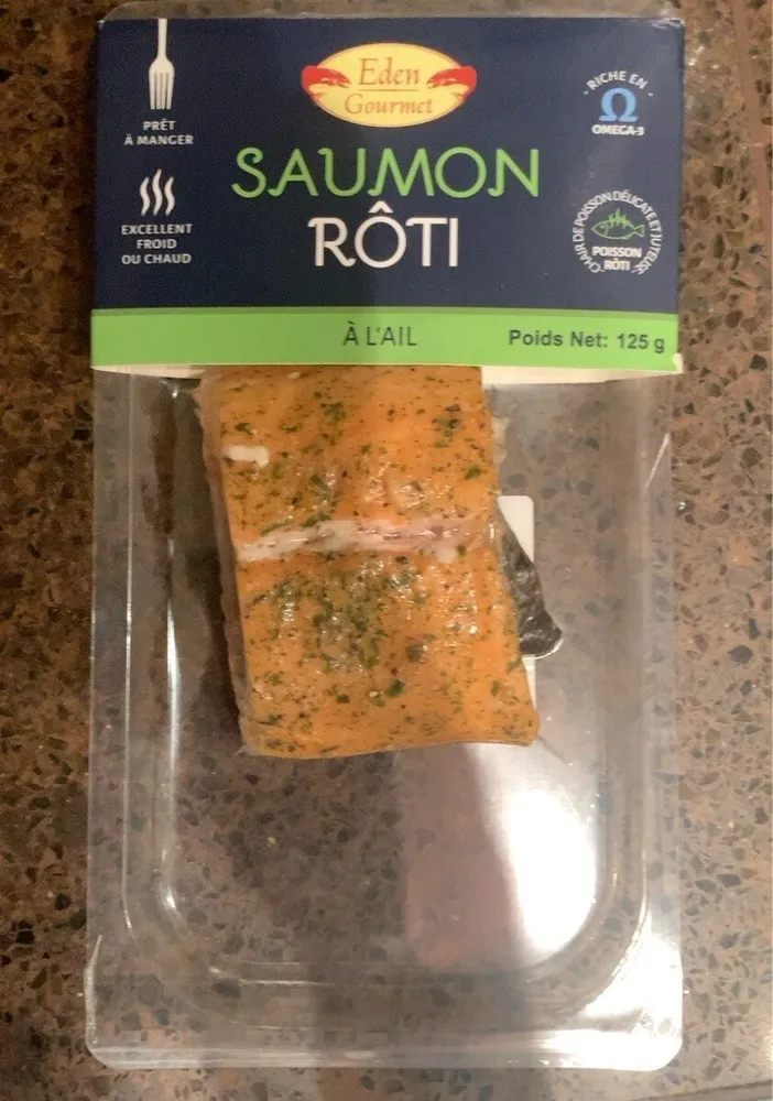 Saumon rôti à l’ail