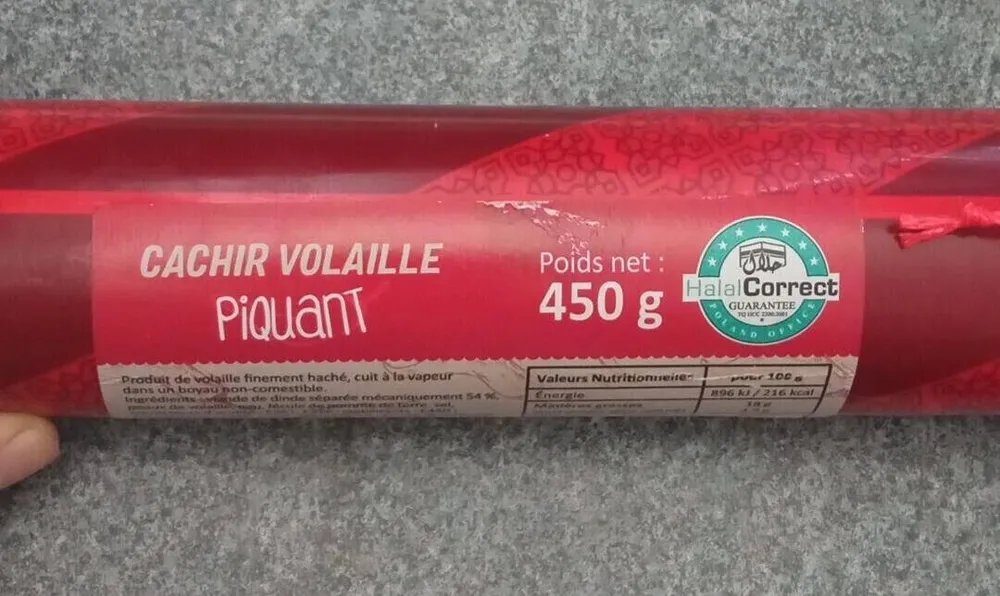 Saucisson volaille piquant