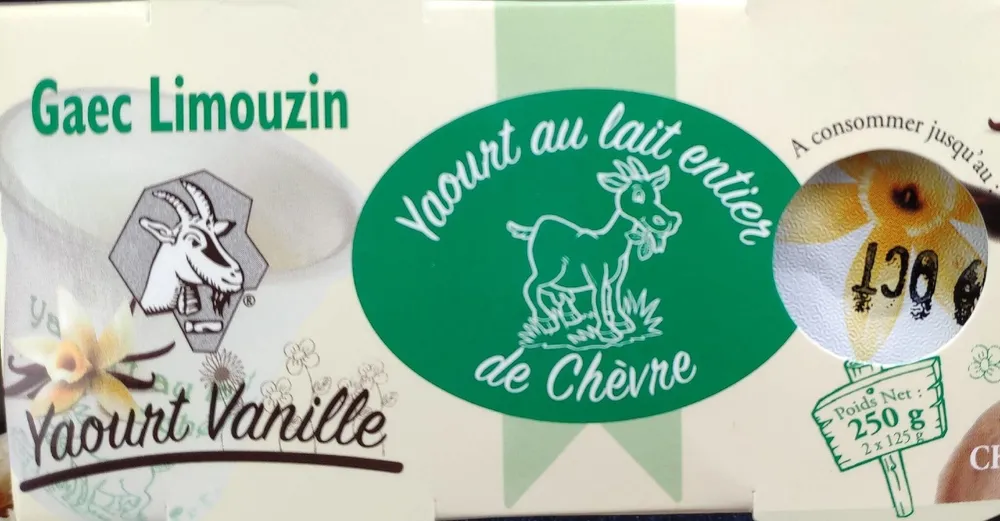 Yaourt au lait entier de chèvre vanille