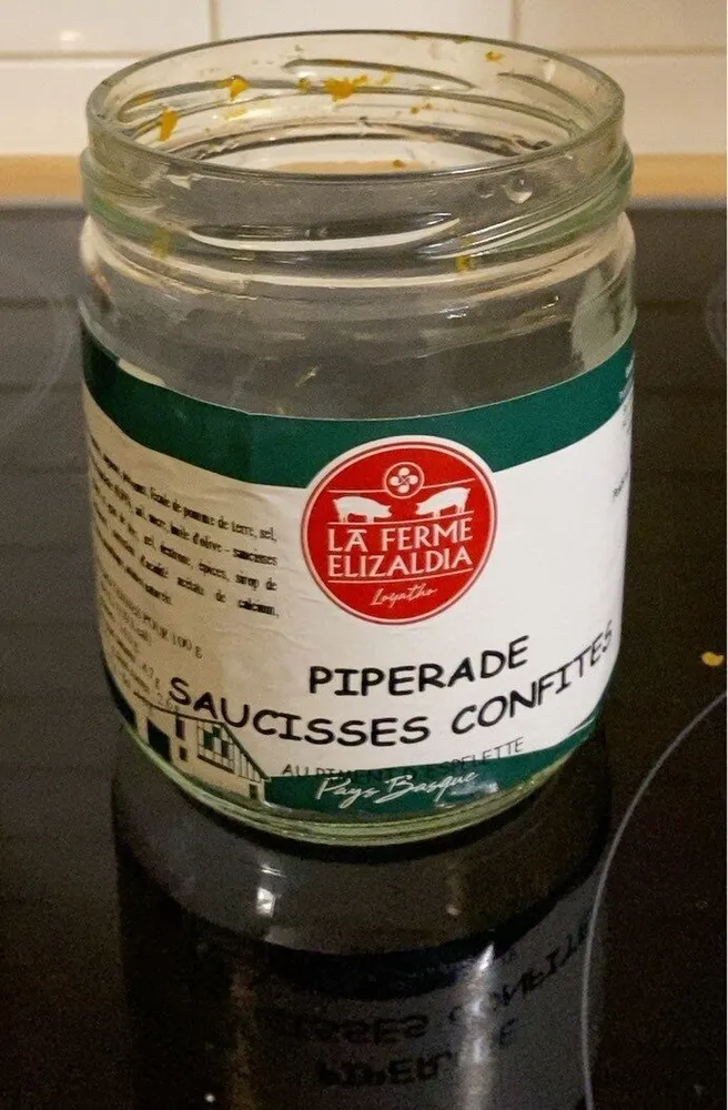 Piperade saucisses confites