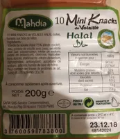10 mini knacks de volaille halal