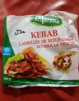 Kebab Lamelles de boeuf dinde rôties à la broche