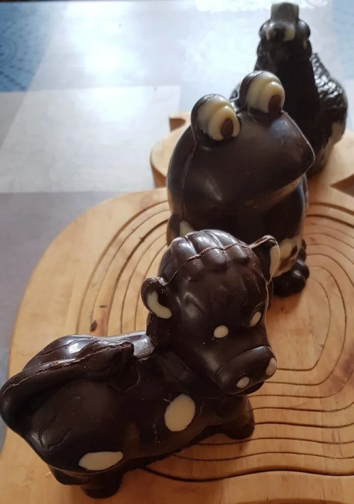 Moulages de Chocolat noir décorés