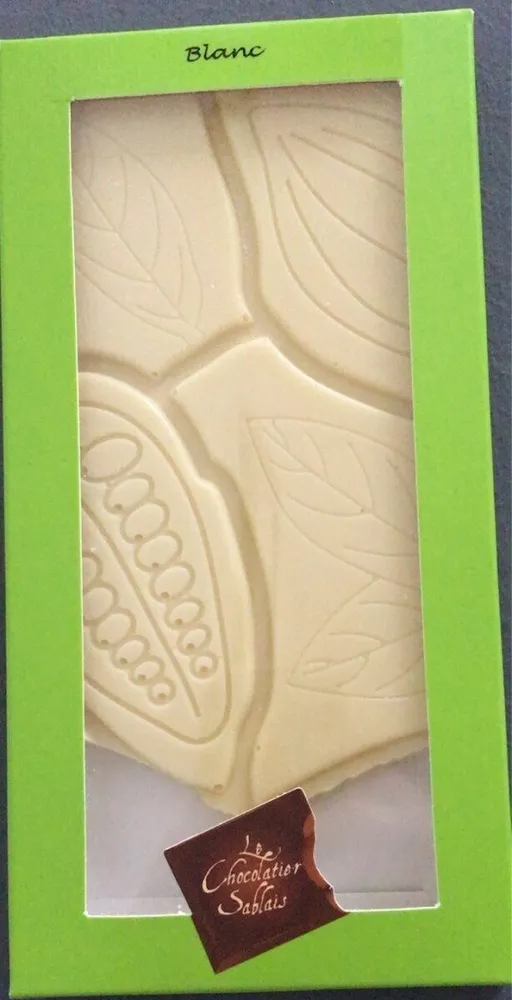 Tablette de chocolat blanc