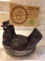 Moulage de chocolat noir décoré bio