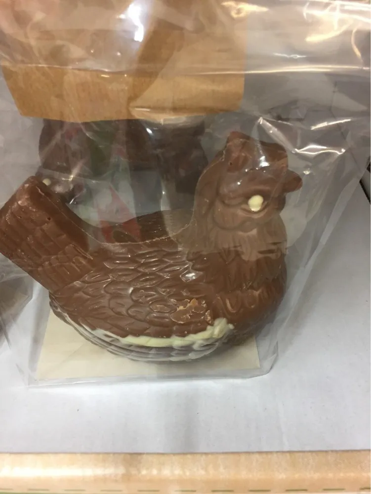 Moulage chocolat au lait décoré