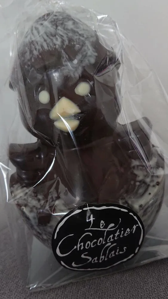 Moulage de chocolat noir décoré
