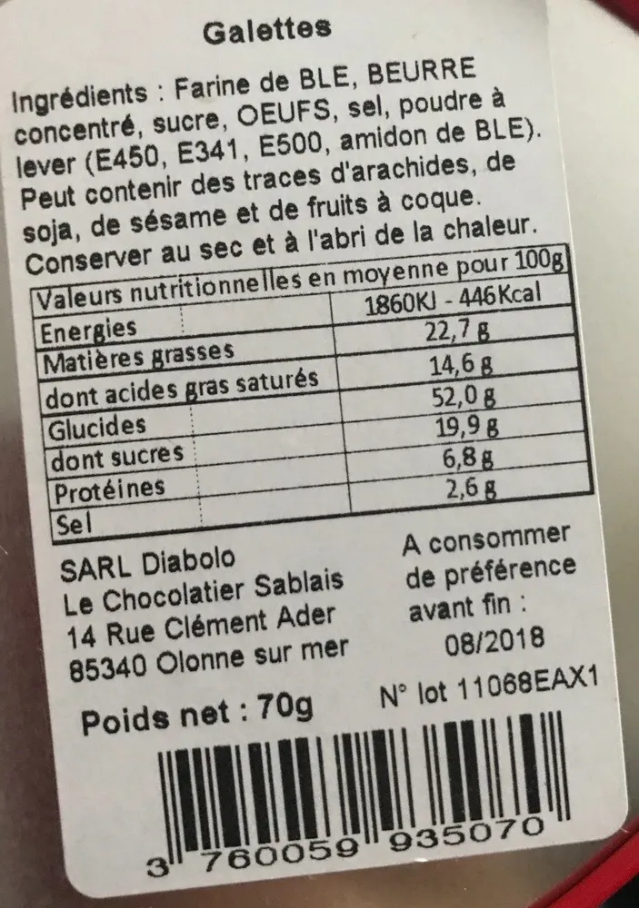 Le biscuitier sablais
