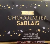Feuilletines lait / Mendiants noir / Amandes assorties