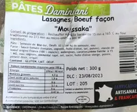 Lasagnes bœuf façon "moussaka"