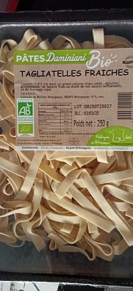 Tagliatelles fraîches