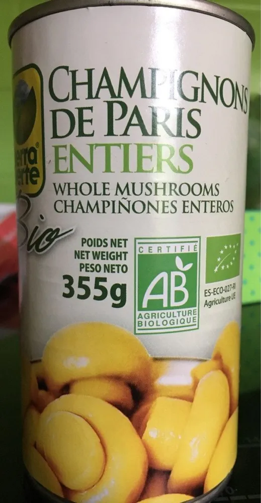 Champignons de Paris entiers