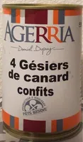 4 Gésiers de canard confits