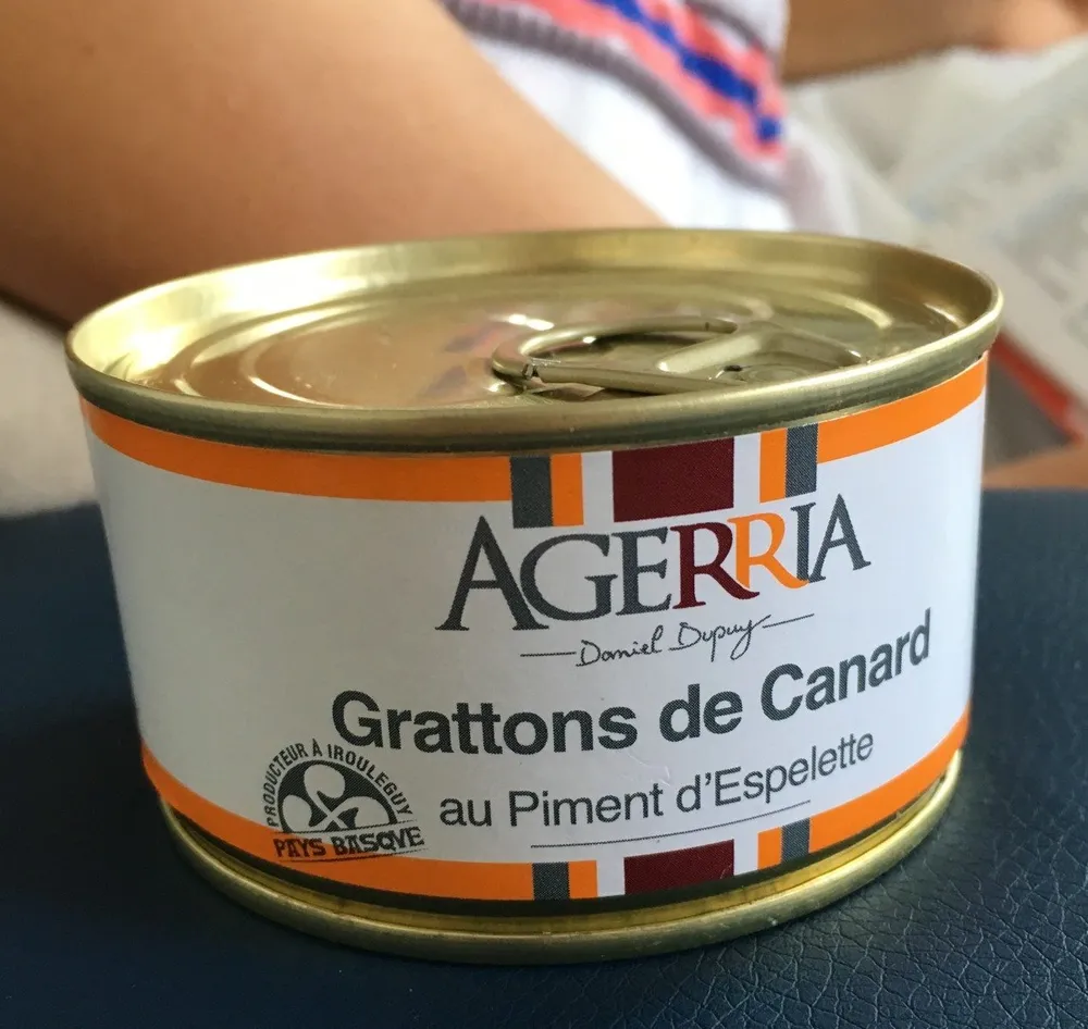 Grattons de cannard au piment d'espelette