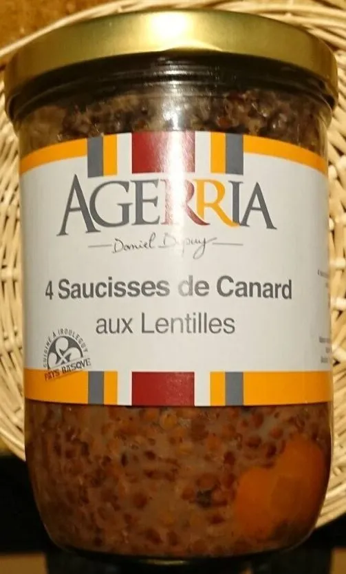 4 Saucisses de Canard aux Lentilles