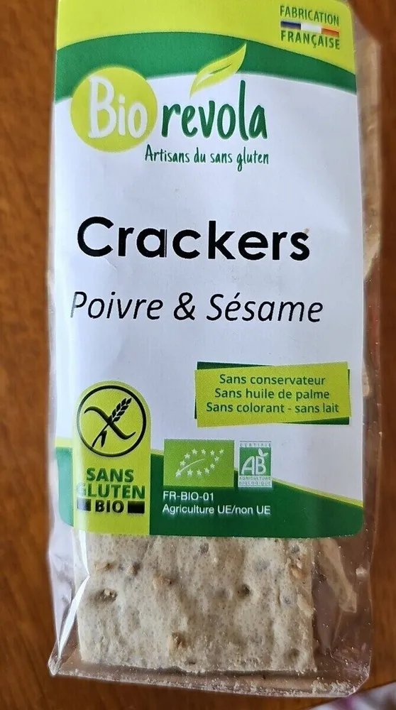 Crackers poivre sésame