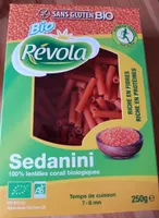 Sedanini 100% lentilles corail bio