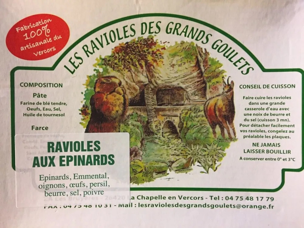Ravioles aux epinards
