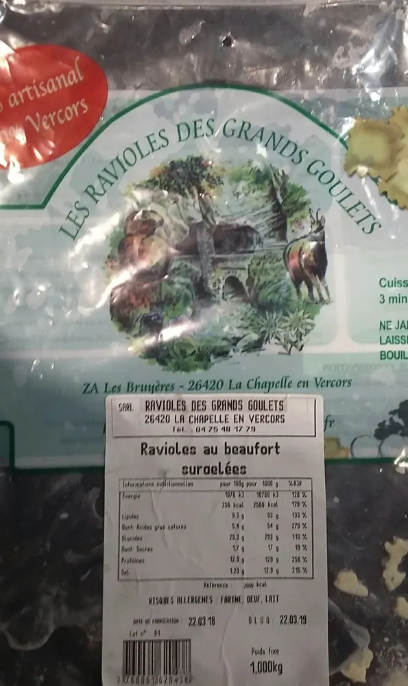 Ravioles au Beaufort
