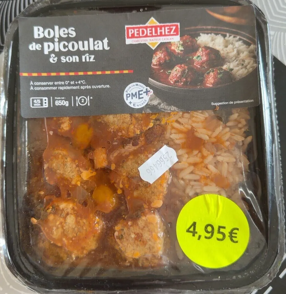 Boles de picoulat et son riz