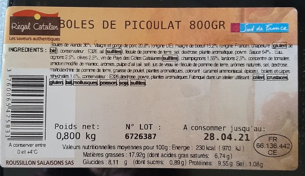 Boles de picolat