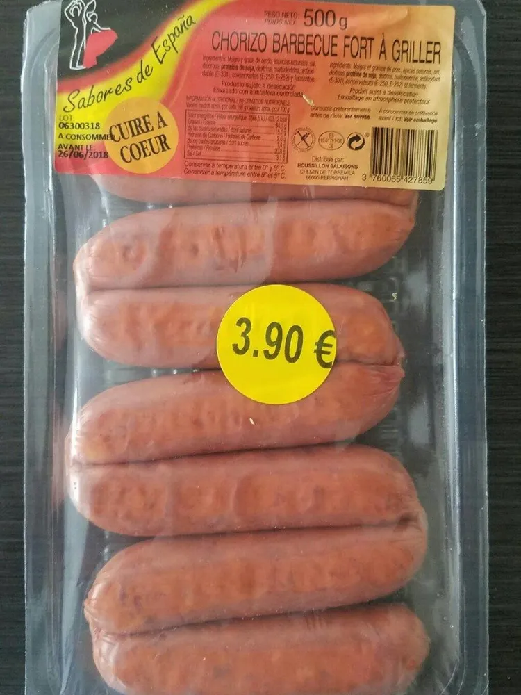 Chorizo bbq fort à griller