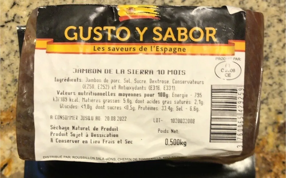 Jambon de la Sierra 10 mois