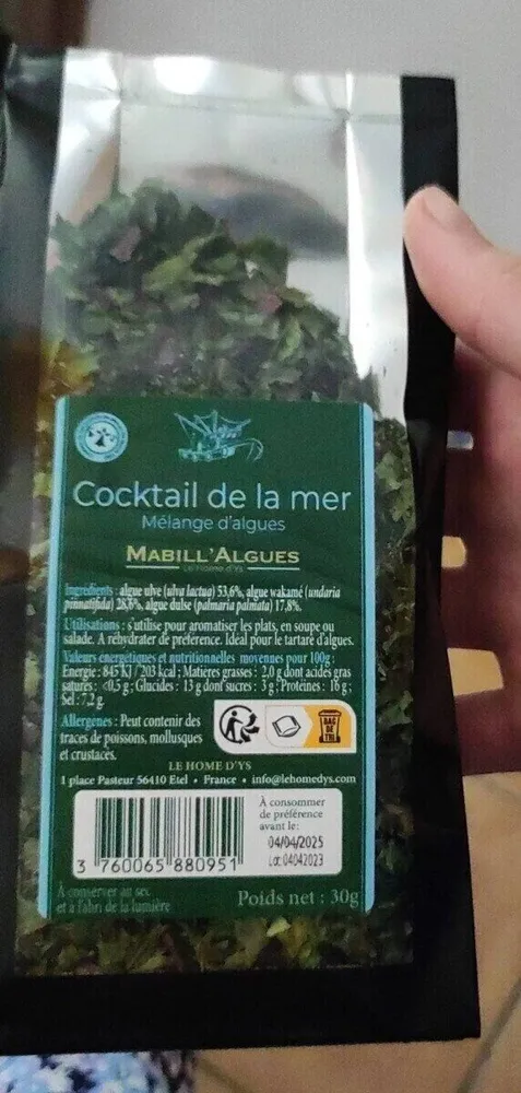 Cocktail de la mer Mélange d'algues