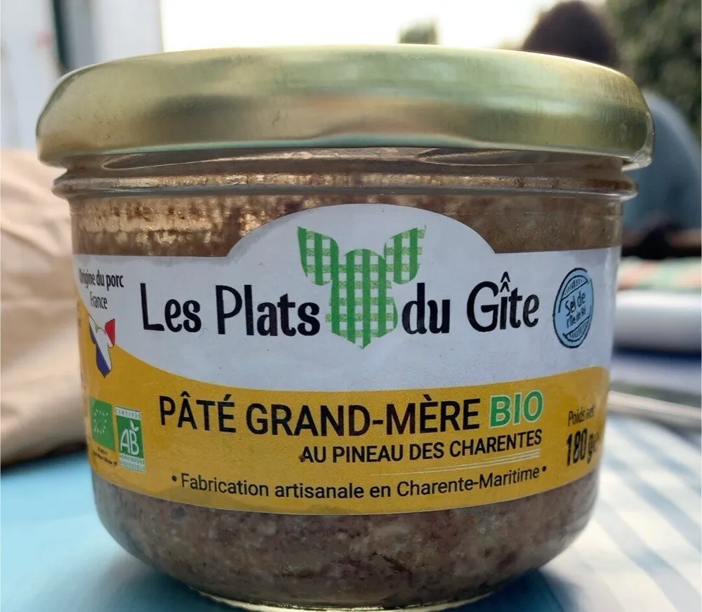 Pâté Grand-Mère Bio au pineau des Charentes